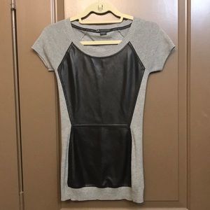 Armani Exchange pleather and knitted shirt